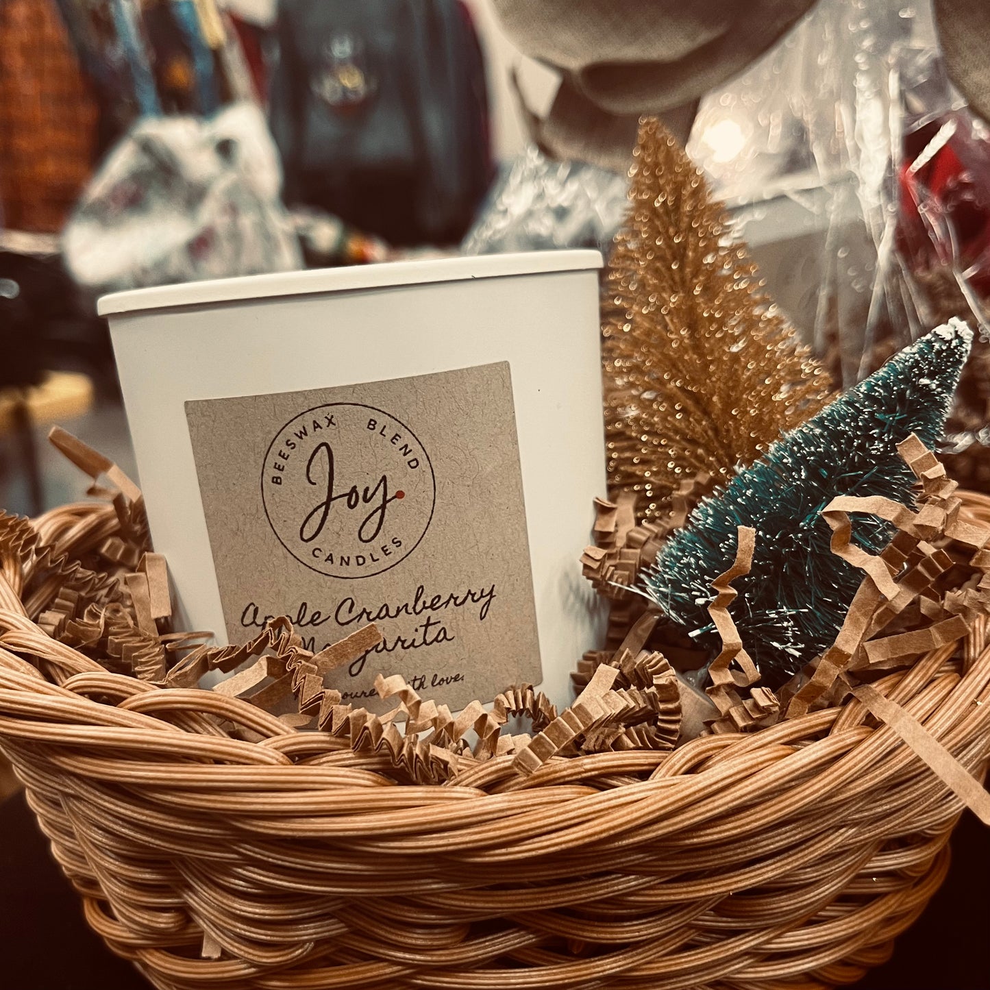 Holiday Candle Decor Baskets