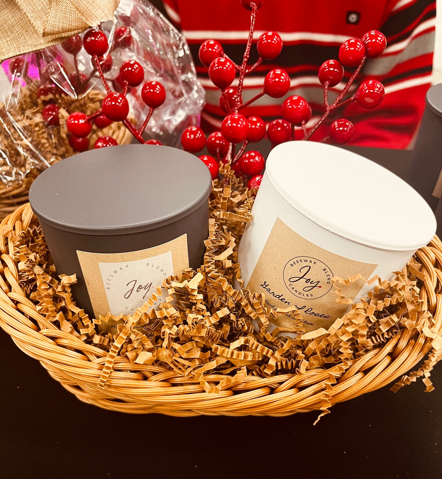 Holiday Candle Decor Baskets